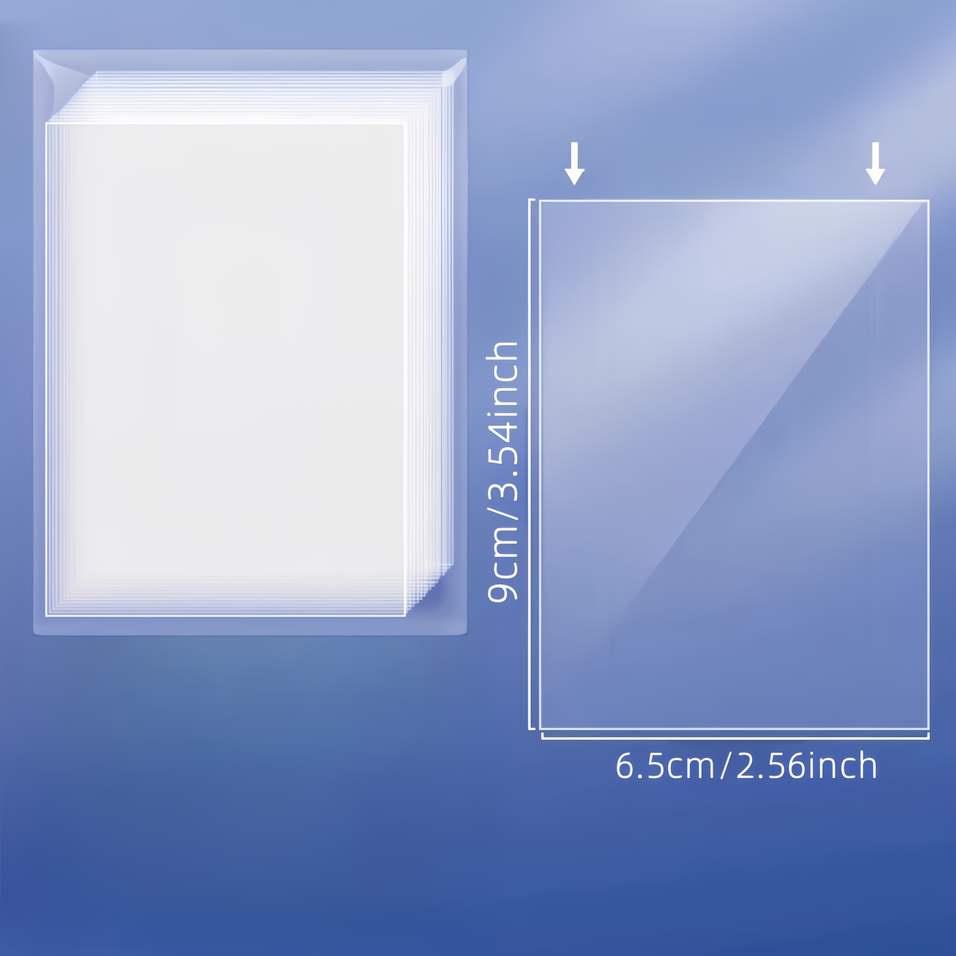 100pcs Transparent Card Sleeves for Trading Cards